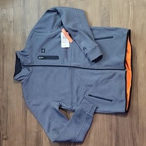 NWT Men's XL Rip Curl Fleece. "Anti-Series Departed Zip Crew" in a Navy Marble.